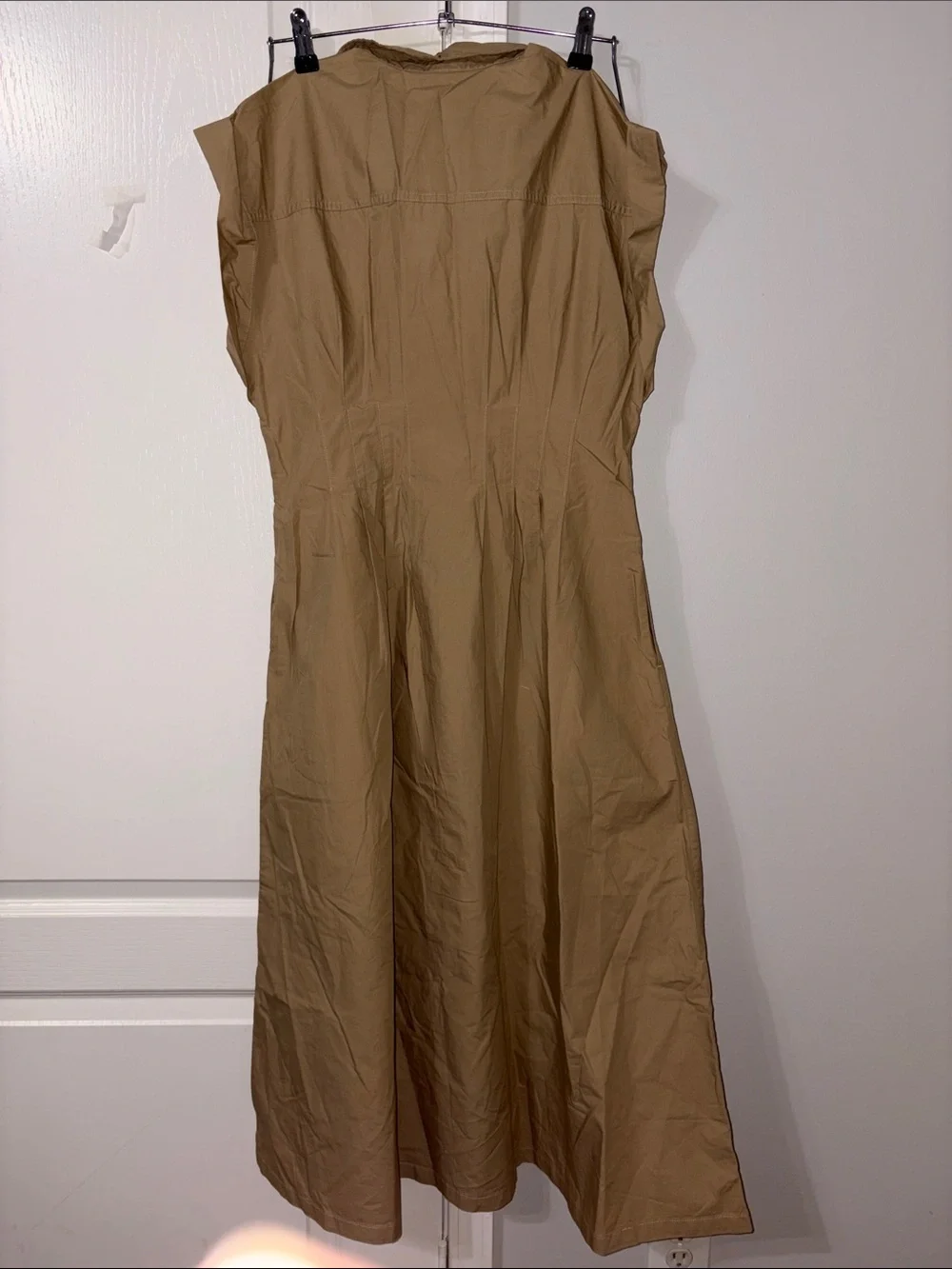 GAP Tan Button-Front Midi Dress - Picture 6 of 6